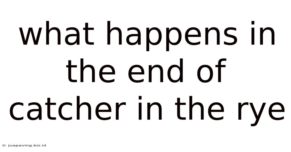What Happens In The End Of Catcher In The Rye