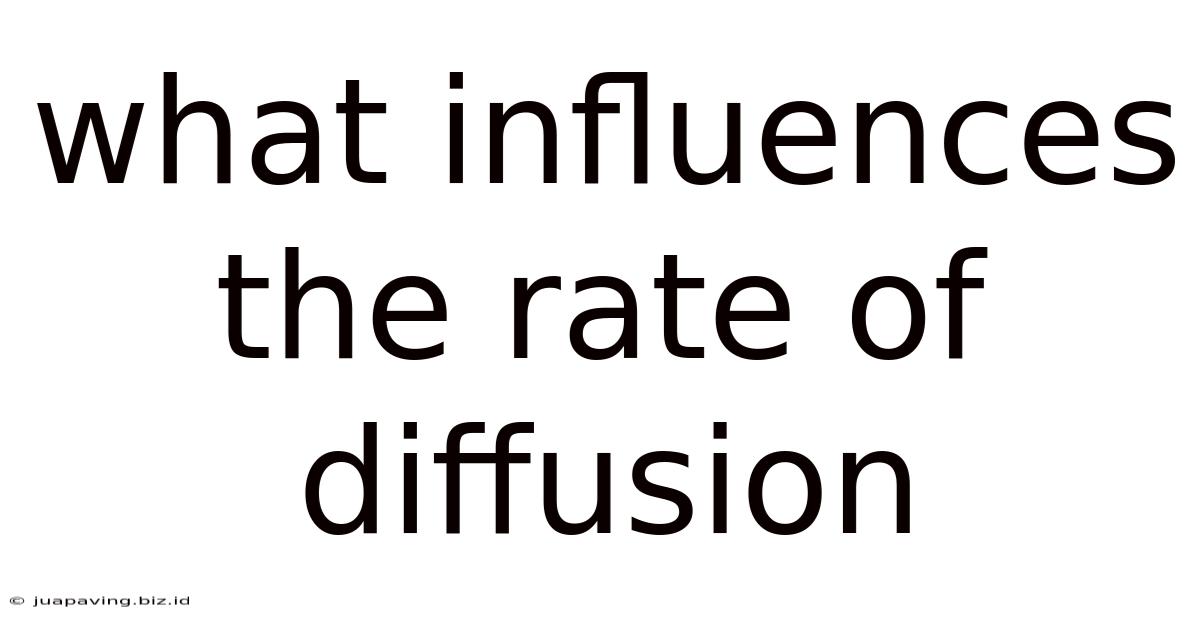 What Influences The Rate Of Diffusion