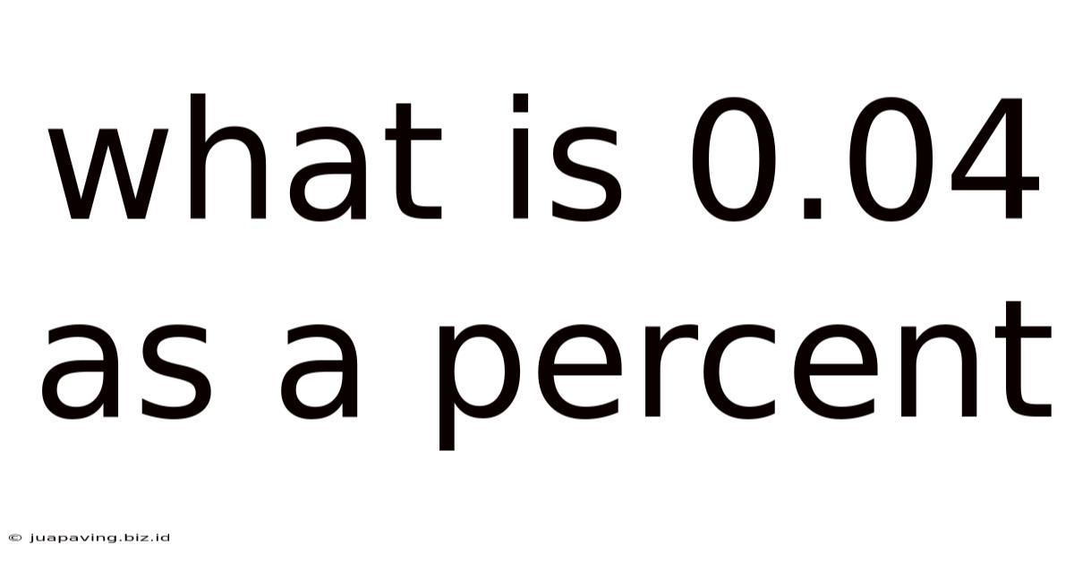 What Is 0.04 As A Percent