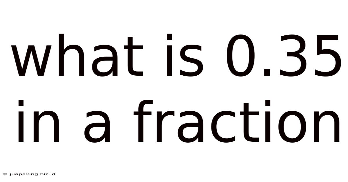 What Is 0.35 In A Fraction