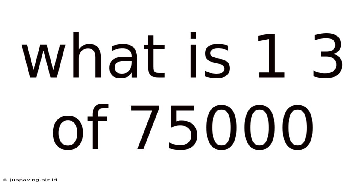 What Is 1 3 Of 75000