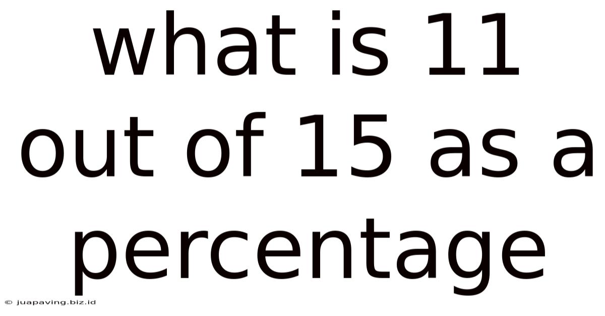 What Is 11 Out Of 15 As A Percentage