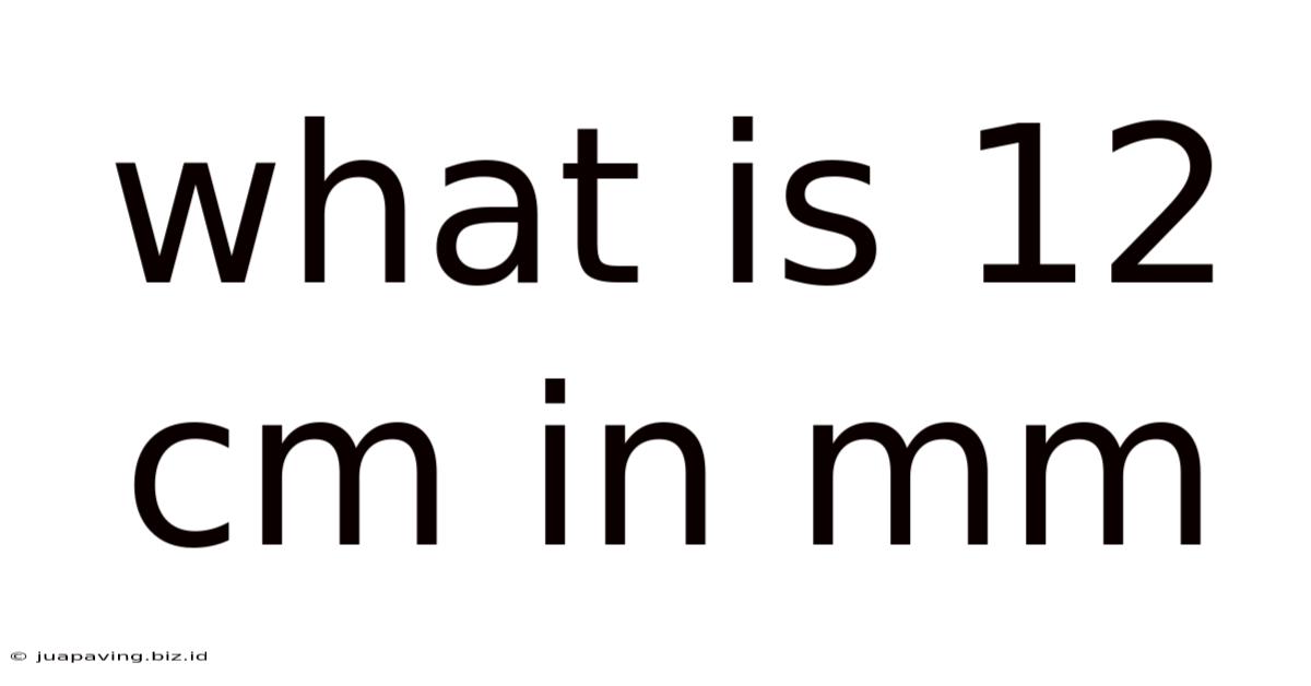 What Is 12 Cm In Mm