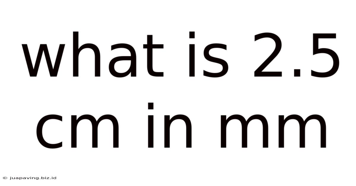 What Is 2.5 Cm In Mm
