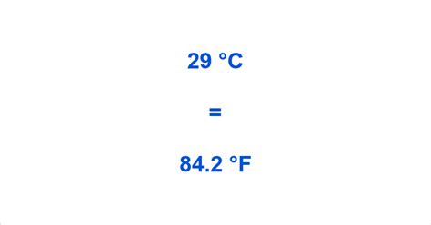 What Is 29 C In Fahrenheit