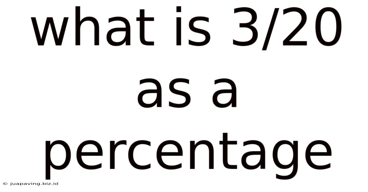 What Is 3/20 As A Percentage