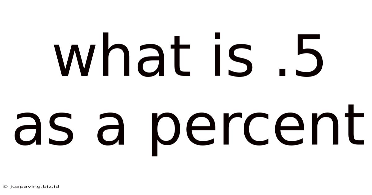 What Is .5 As A Percent