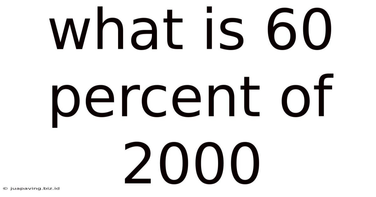 What Is 60 Percent Of 2000