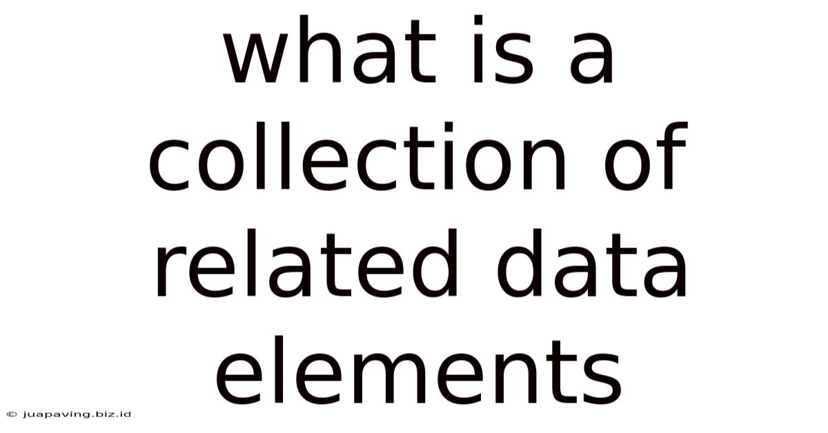 What Is A Collection Of Related Data Elements