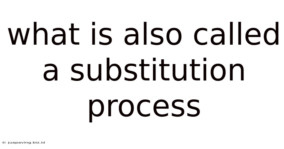 What Is Also Called A Substitution Process