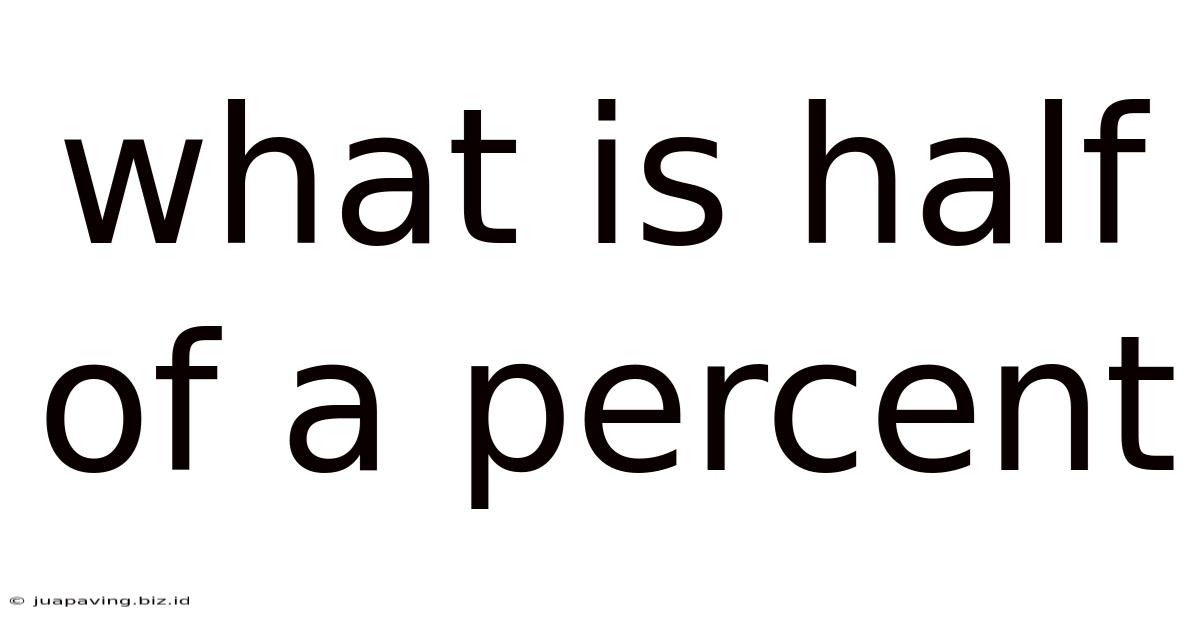 What Is Half Of A Percent