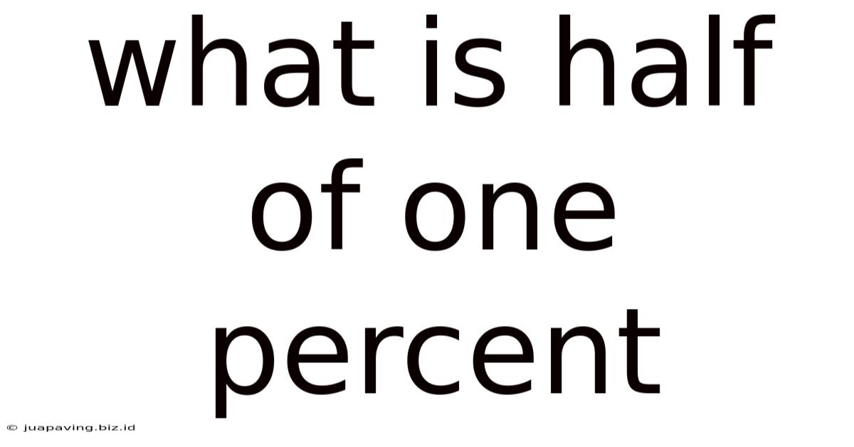 What Is Half Of One Percent