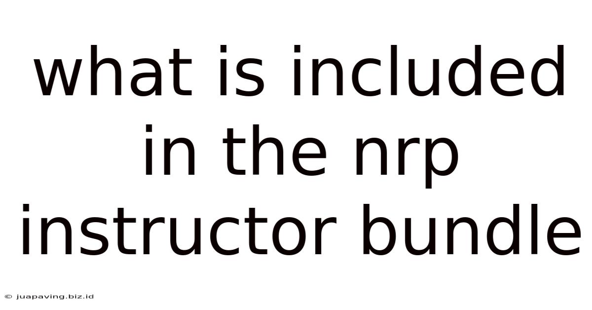 What Is Included In The Nrp Instructor Bundle