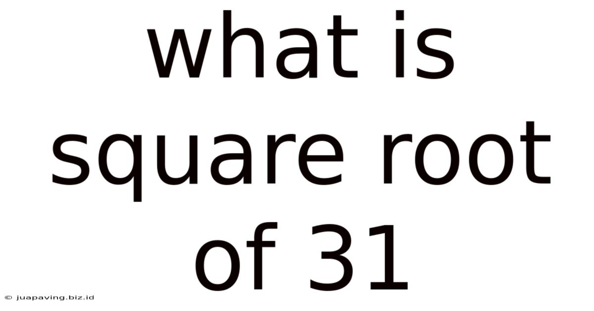 What Is Square Root Of 31