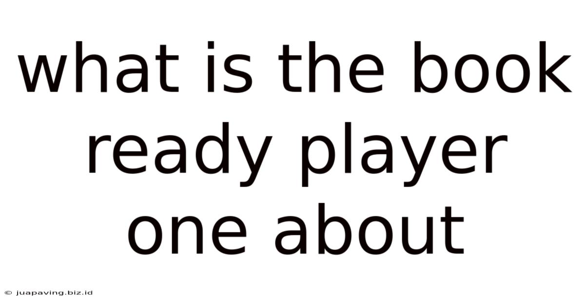 What Is The Book Ready Player One About