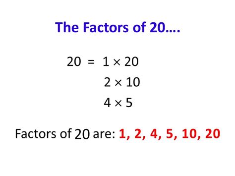 What Is The Common Factor Of 20