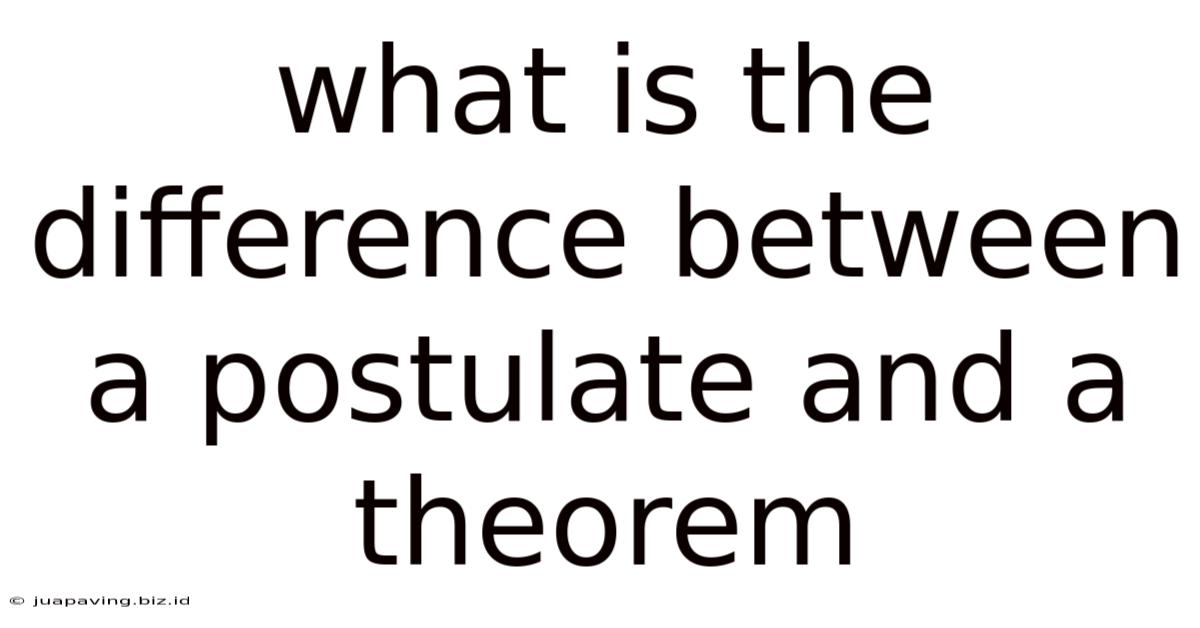 What Is The Difference Between A Postulate And A Theorem