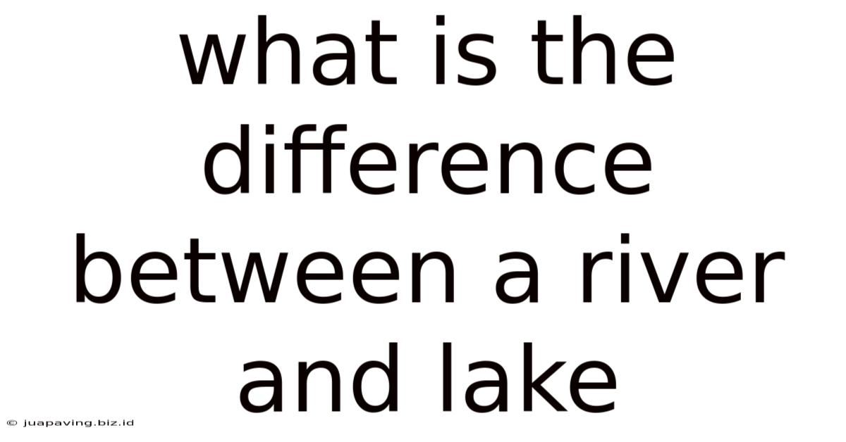 What Is The Difference Between A River And Lake