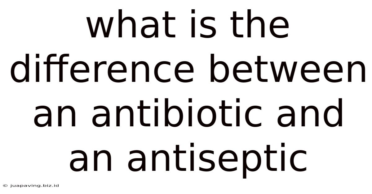 What Is The Difference Between An Antibiotic And An Antiseptic