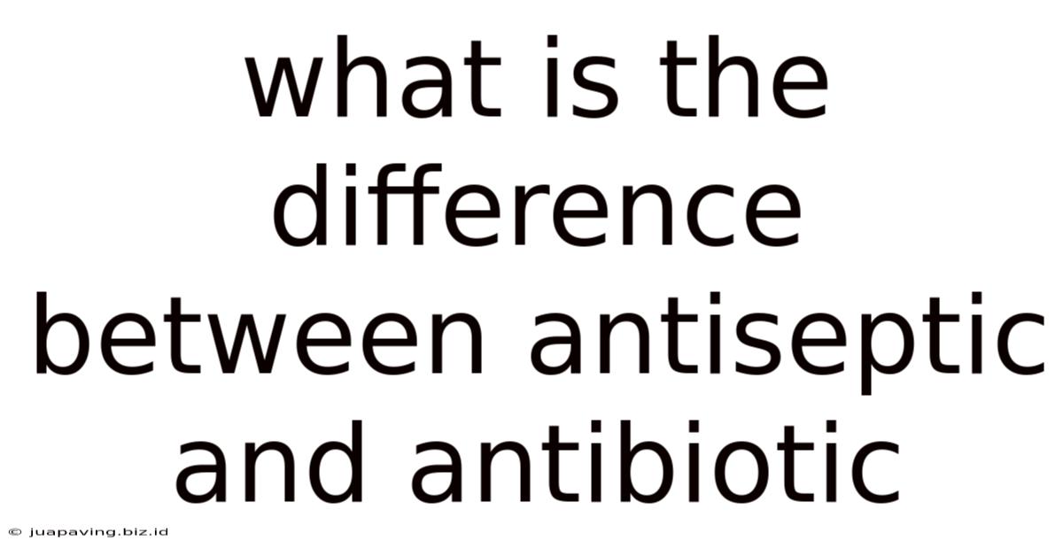 What Is The Difference Between Antiseptic And Antibiotic