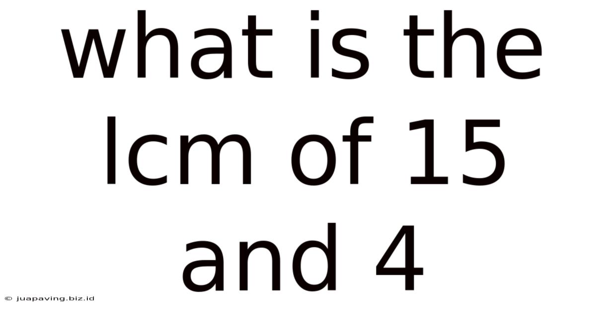 What Is The Lcm Of 15 And 4