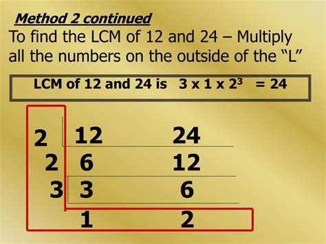 What Is The Lcm Of 24 And 12