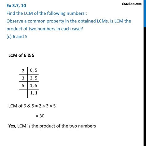 What Is The Lcm Of 6 And 5