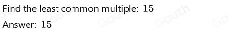 What Is The Least Common Multiple Of 15 And 5