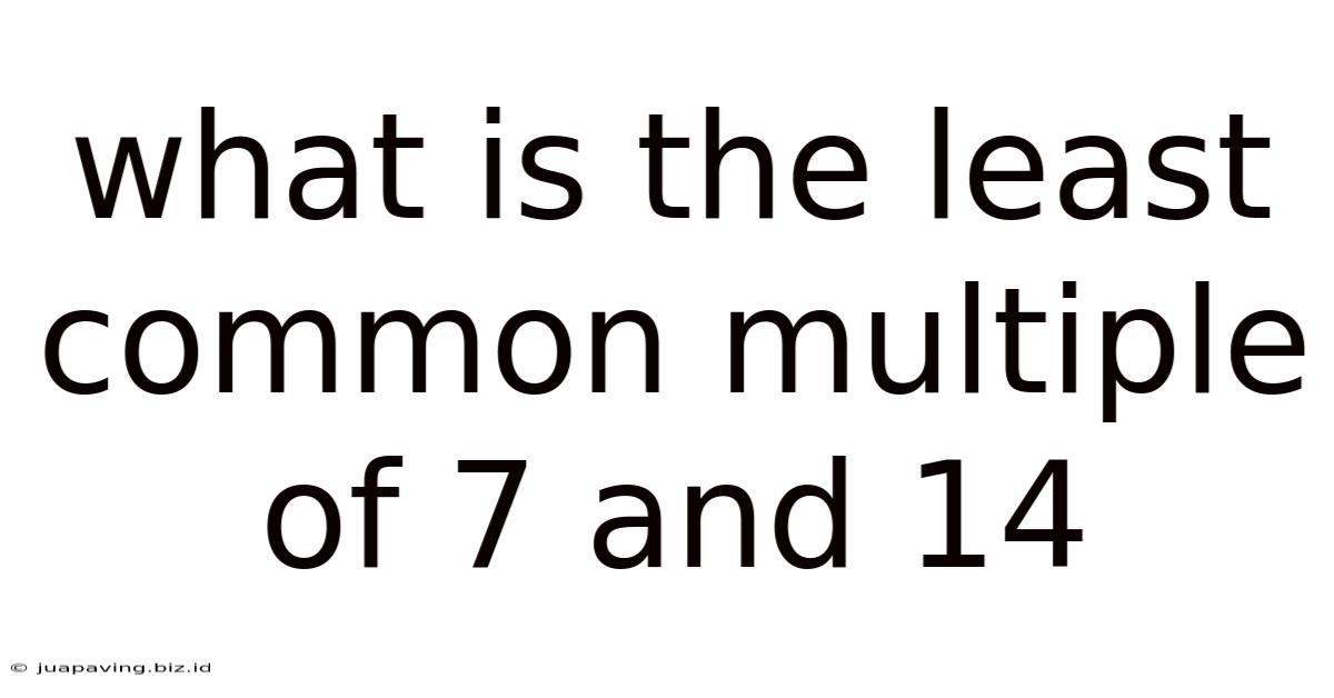 What Is The Least Common Multiple Of 7 And 14