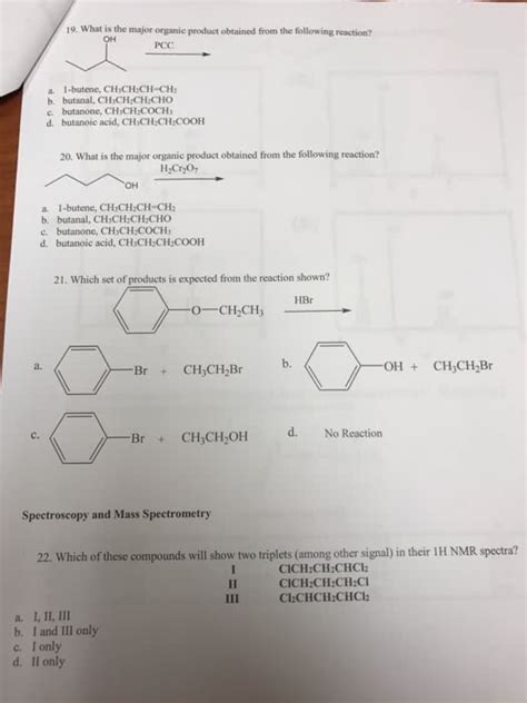 What Is The Major Organic Product Of The Following Reaction