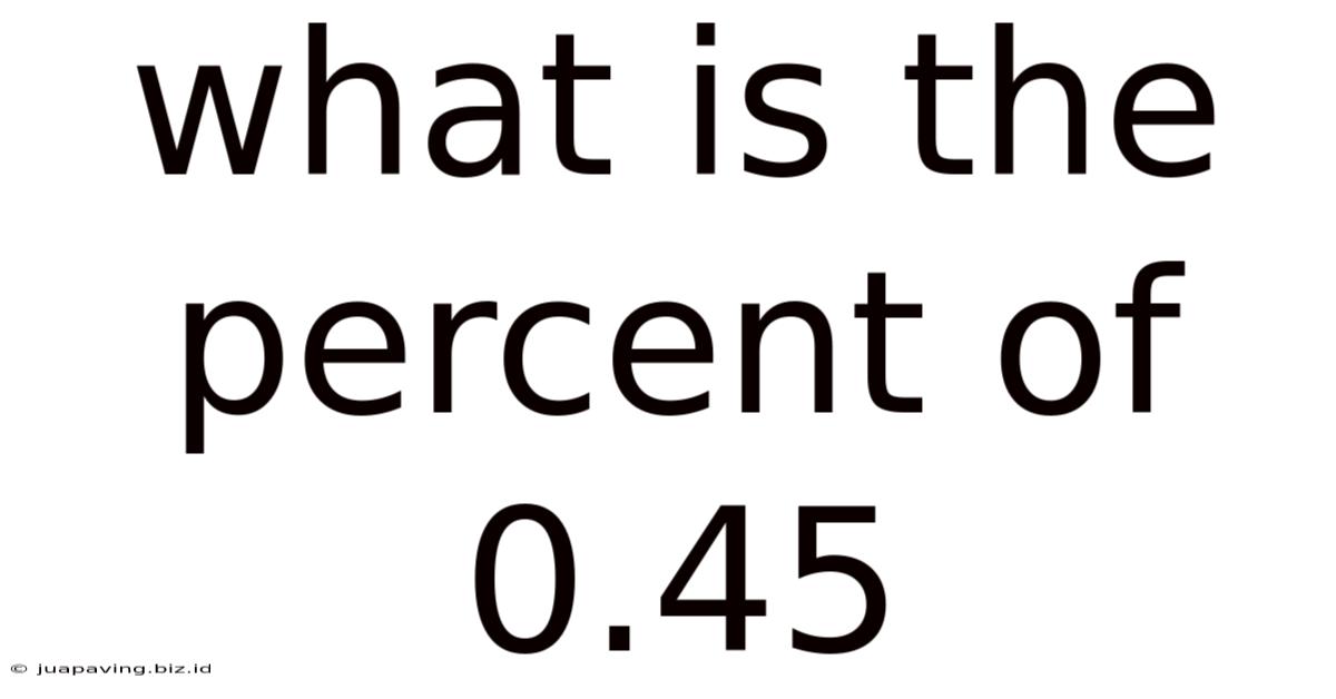 What Is The Percent Of 0.45