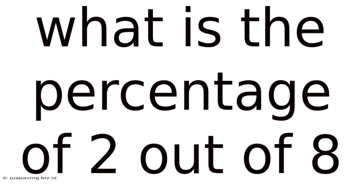 What Is The Percentage Of 2 Out Of 8
