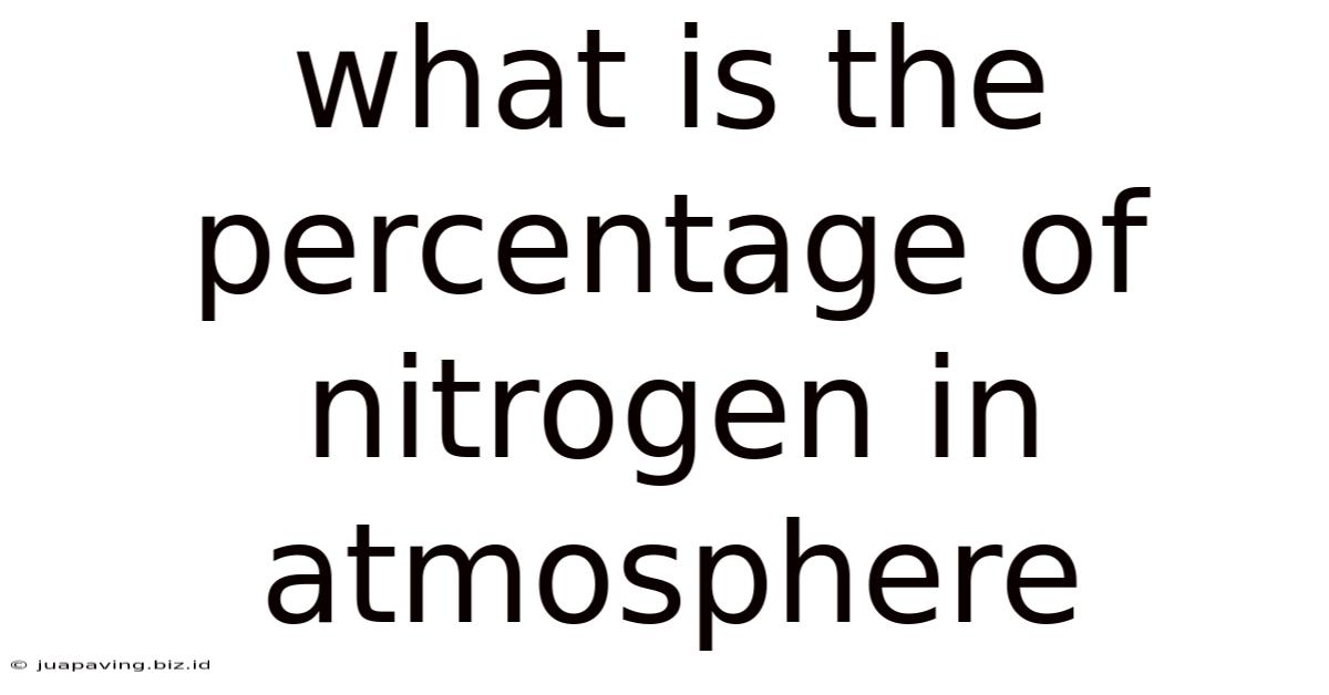 What Is The Percentage Of Nitrogen In Atmosphere