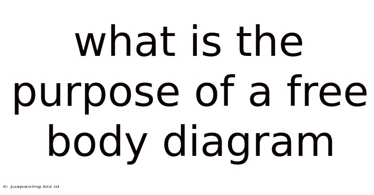 What Is The Purpose Of A Free Body Diagram