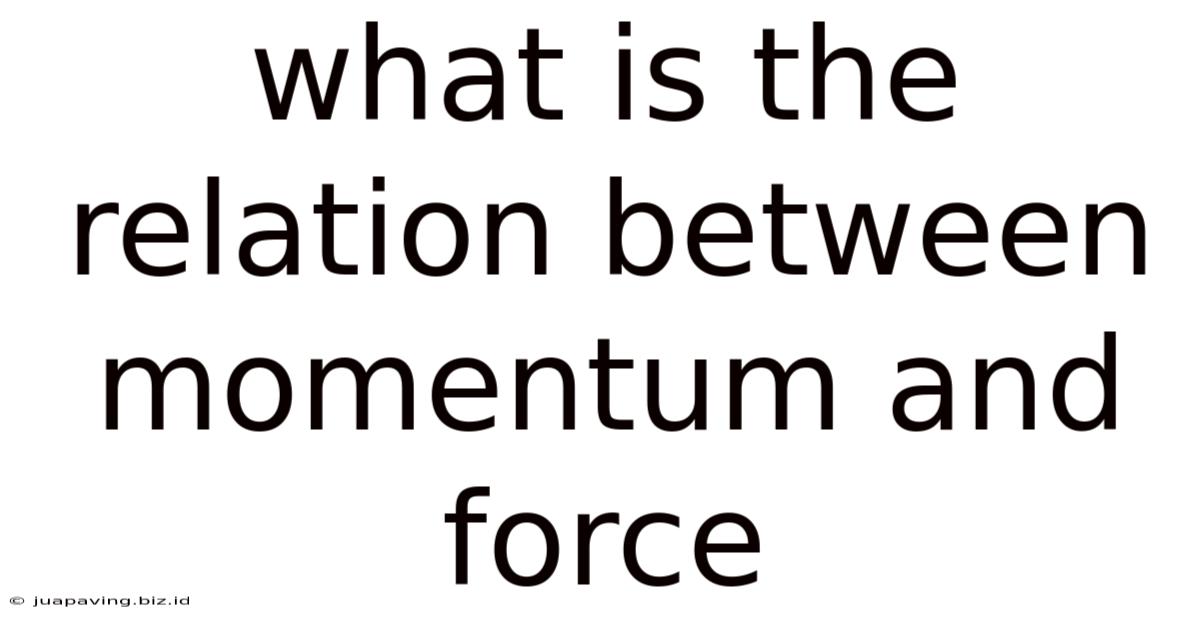What Is The Relation Between Momentum And Force
