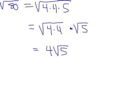 What Is The Square Root Of 80