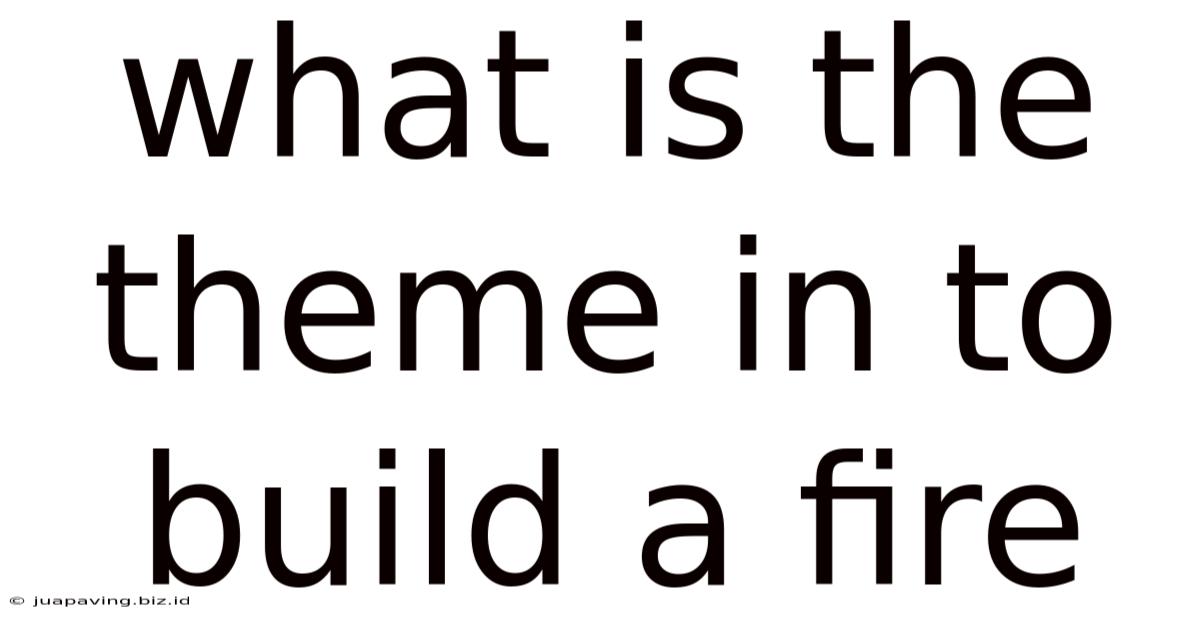 What Is The Theme In To Build A Fire