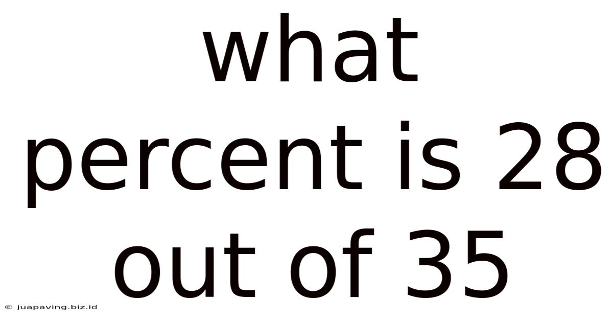What Percent Is 28 Out Of 35