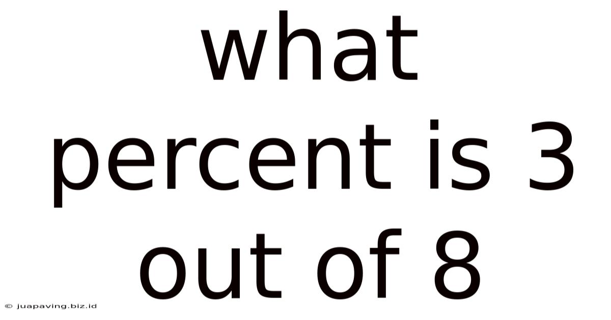 What Percent Is 3 Out Of 8