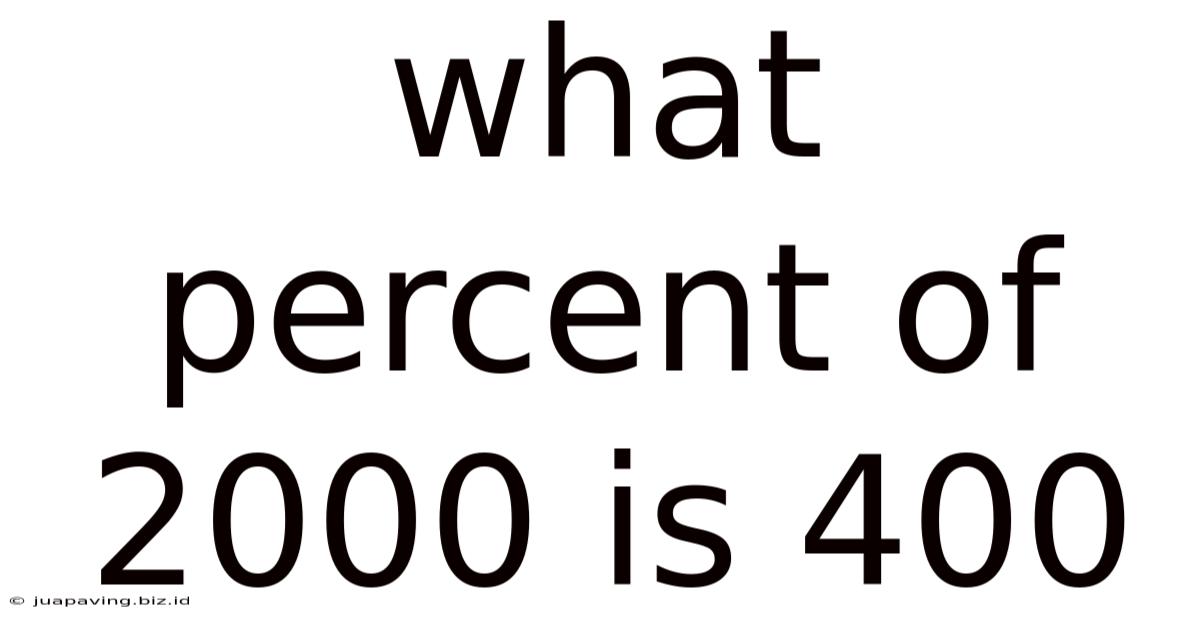 What Percent Of 2000 Is 400