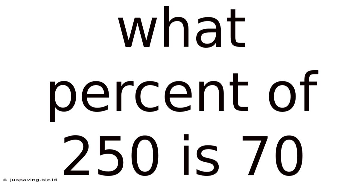 What Percent Of 250 Is 70
