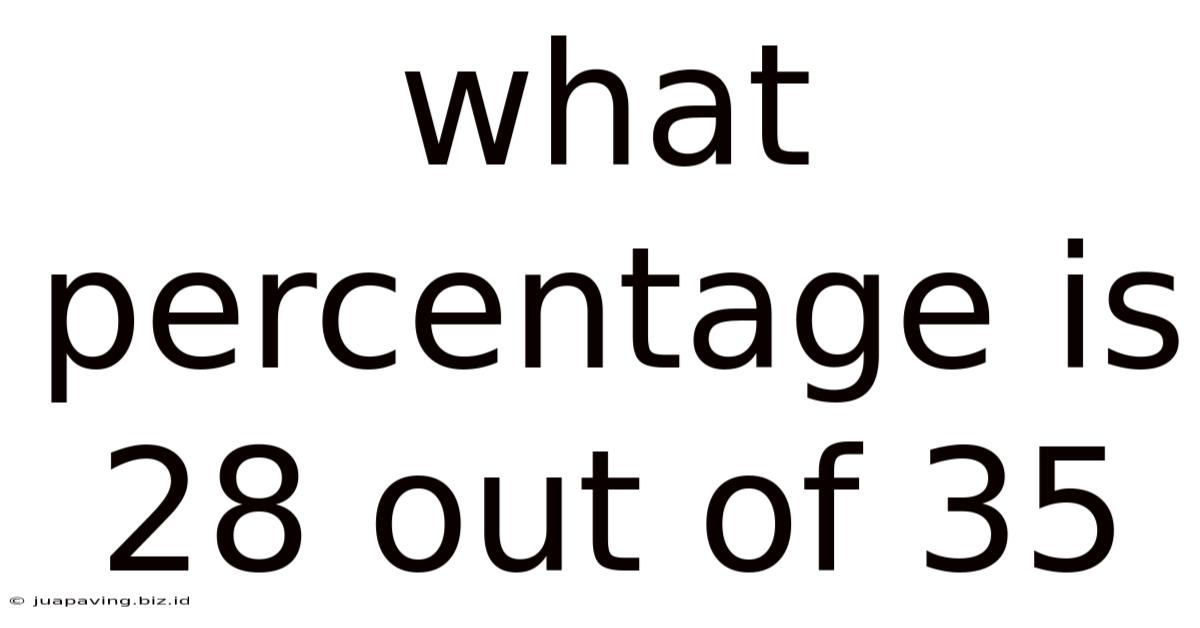 What Percentage Is 28 Out Of 35