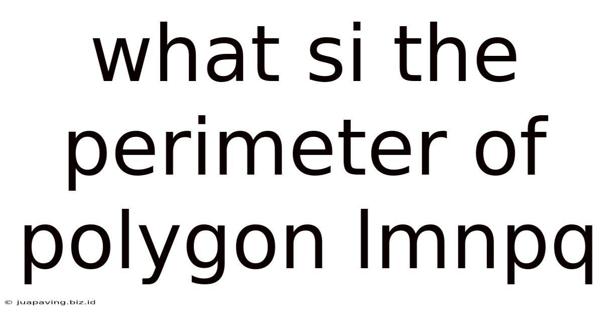 What Si The Perimeter Of Polygon Lmnpq