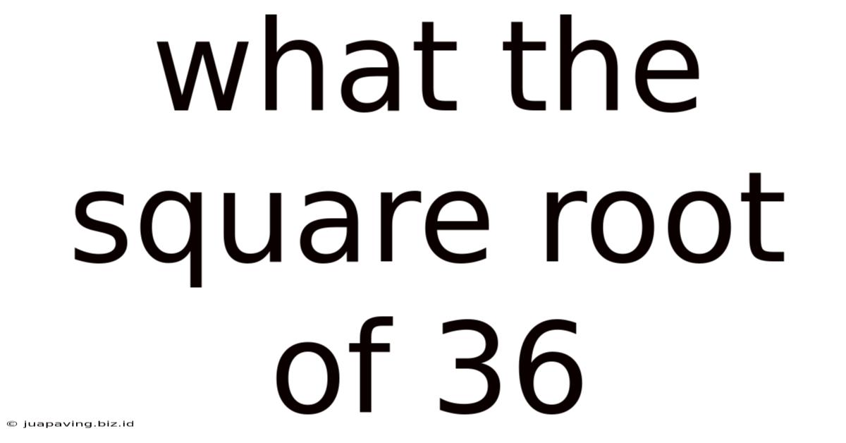 What The Square Root Of 36
