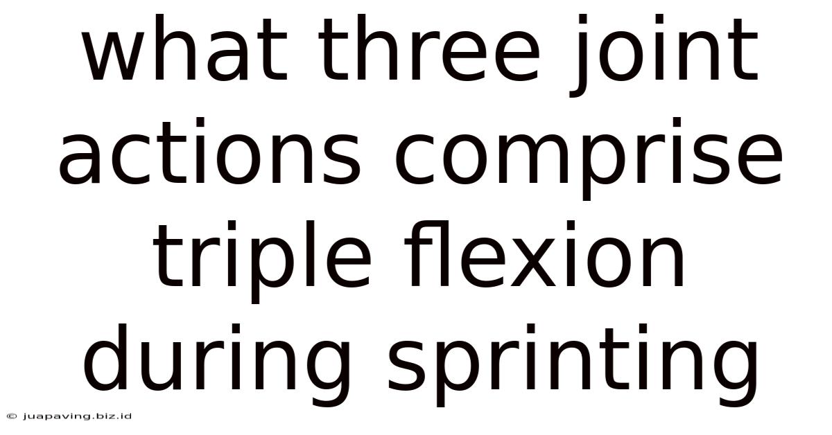 What Three Joint Actions Comprise Triple Flexion During Sprinting