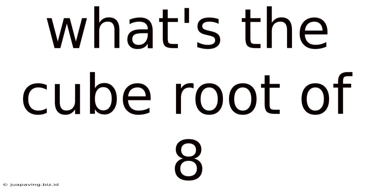 What's The Cube Root Of 8