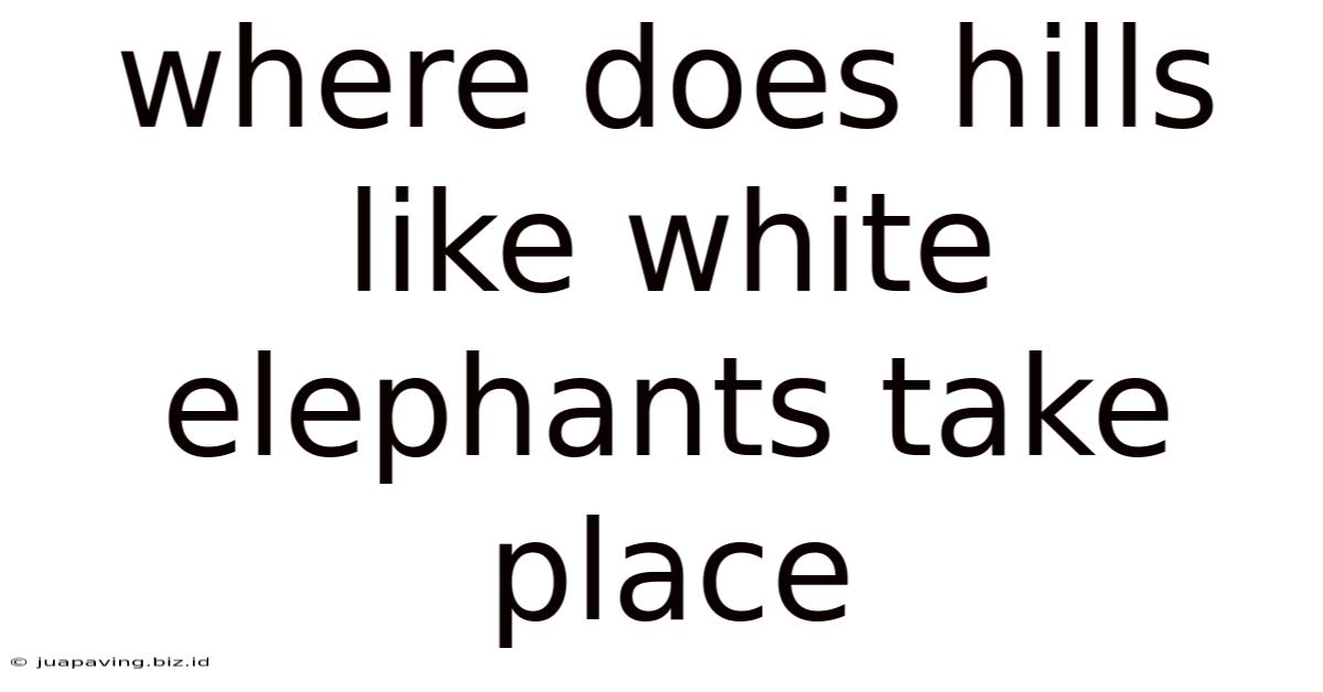 Where Does Hills Like White Elephants Take Place