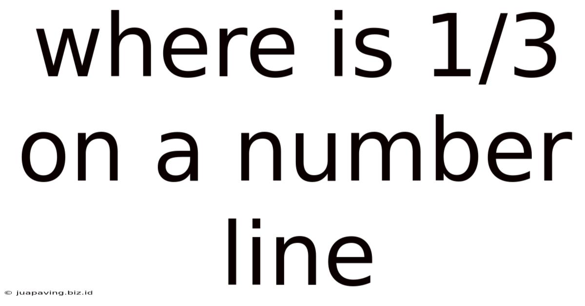 Where Is 1/3 On A Number Line