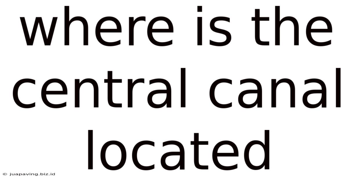 Where Is The Central Canal Located