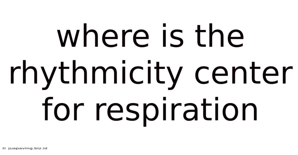 Where Is The Rhythmicity Center For Respiration